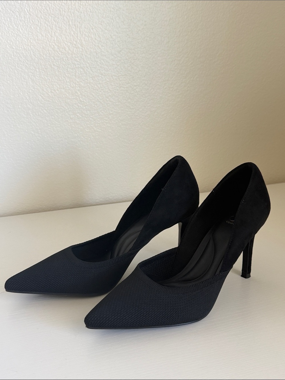 Black Pointed-Toe Stiletto Heels for Women